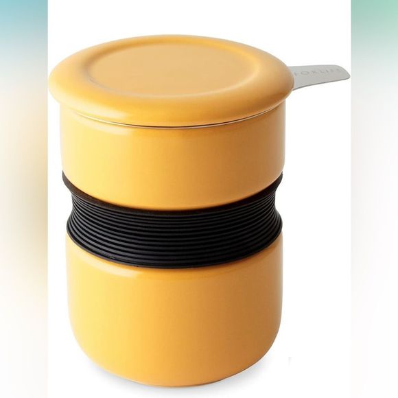 NIB!! FORLIFE Curve Asian Style Tea Cup with Infuser and Lid 12 ounces, Mandarin - Picture 8 of 12